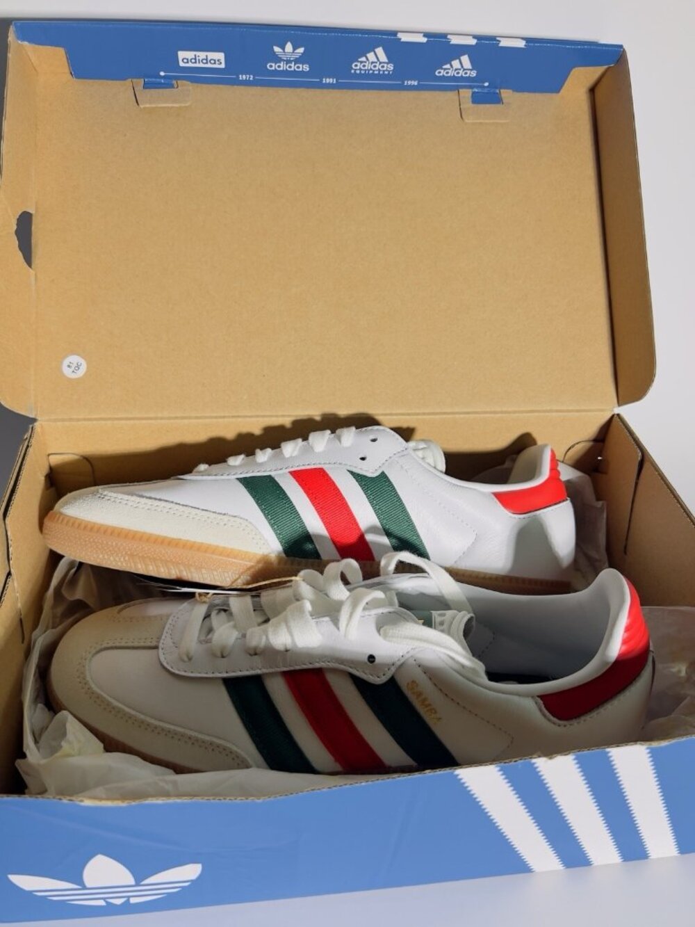 *Adidas Originals SAMBA "Mexico" WORLD CUP White Green Red Sz 8 - Picture 9 of 10
